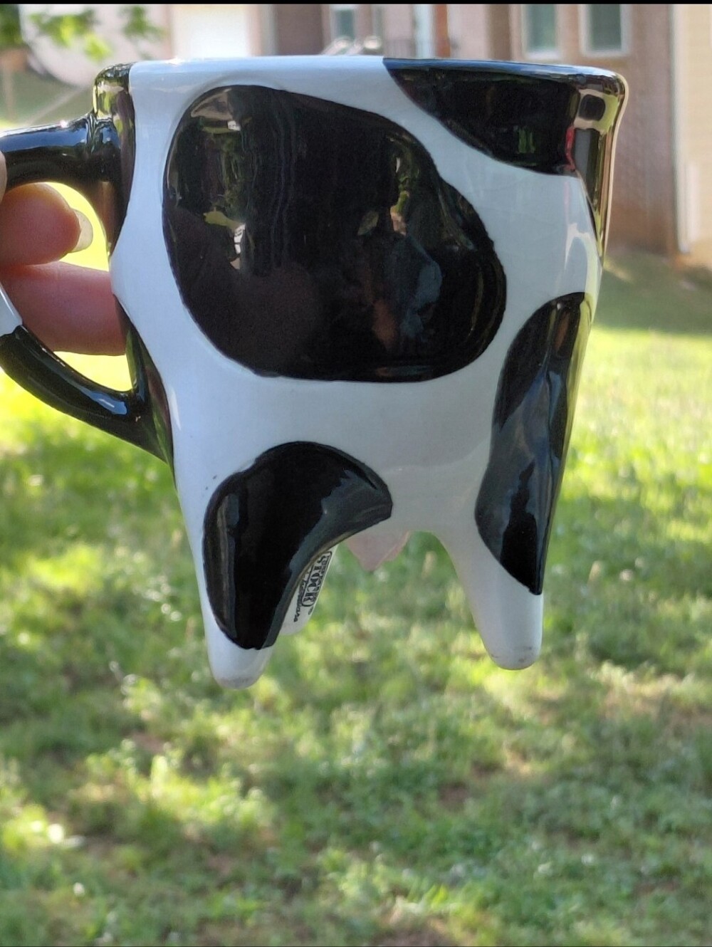 Preferred Stock Cow Print Ceramic Mug with Udder Base